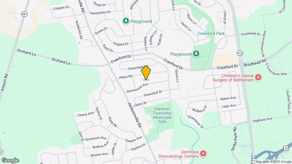 1160 Brentwood Ave Map and Location Details