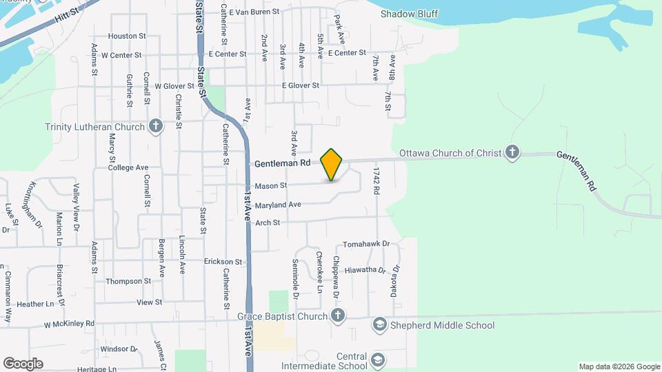 623 Mason St Map and Location Details