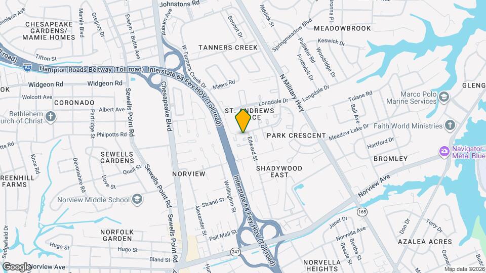 6461 Edward St Map and Location Details