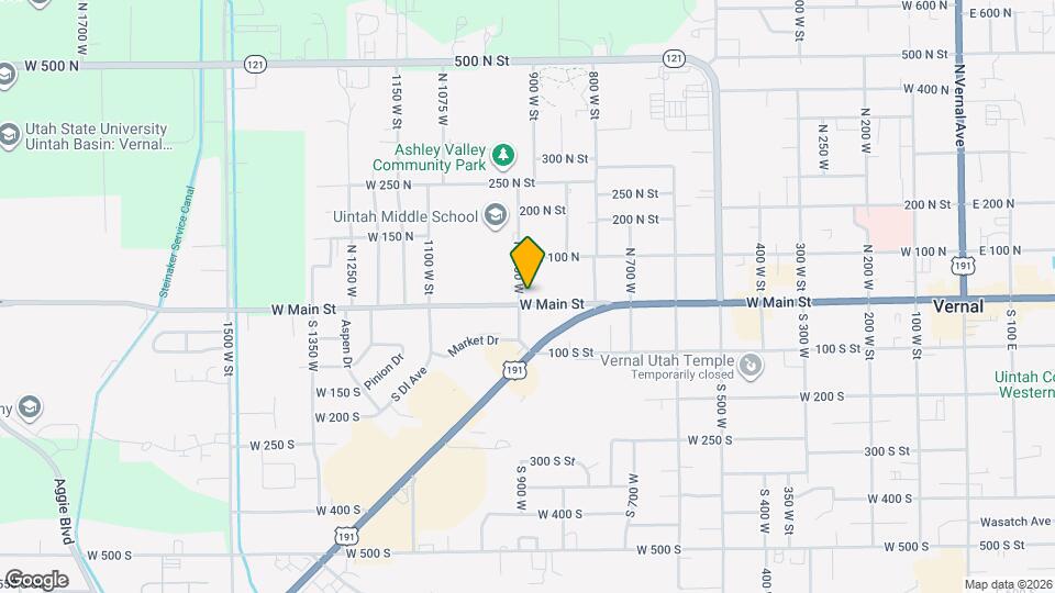 Ashley Valley Shadow Apartments Map and Location Details