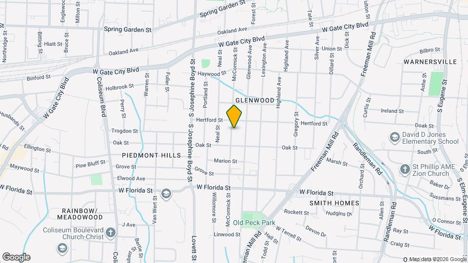 1111 McCormick St Map and Location Details