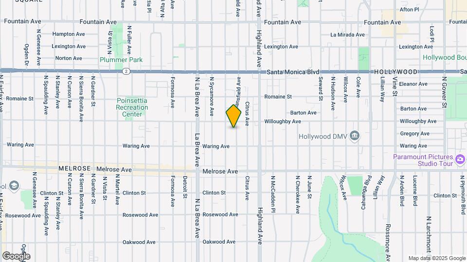 839 N Mansfield Ave Map and Location Details