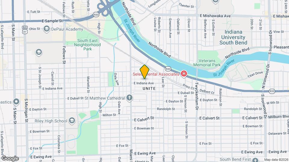 1149 E Indiana Ave Map and Location Details