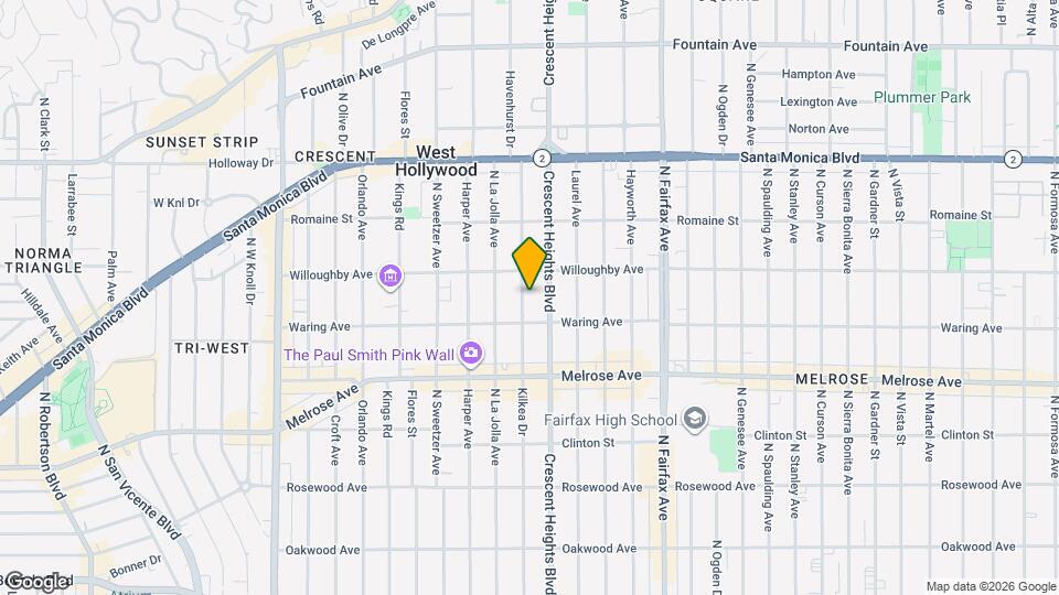 826 N Kilkea Dr Map and Location Details