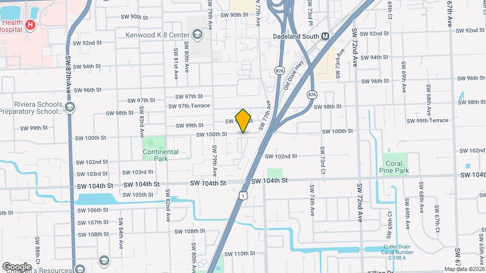 10005 SW 77th Ct Map and Location Details