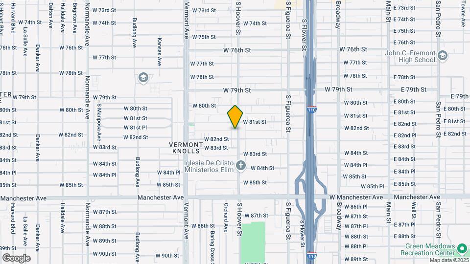 8125 S Hoover St Map and Location Details
