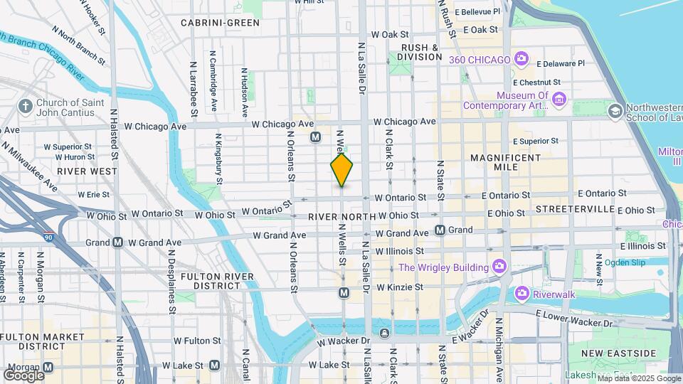 637 N Wells St Map and Location Details