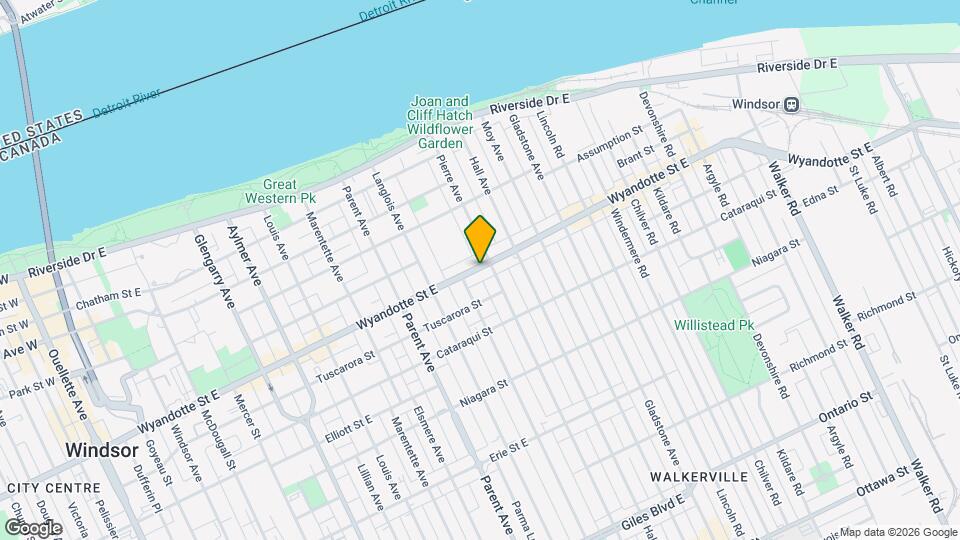 1175 Wyandotte St E Mapa y Detalles de la Ubicación