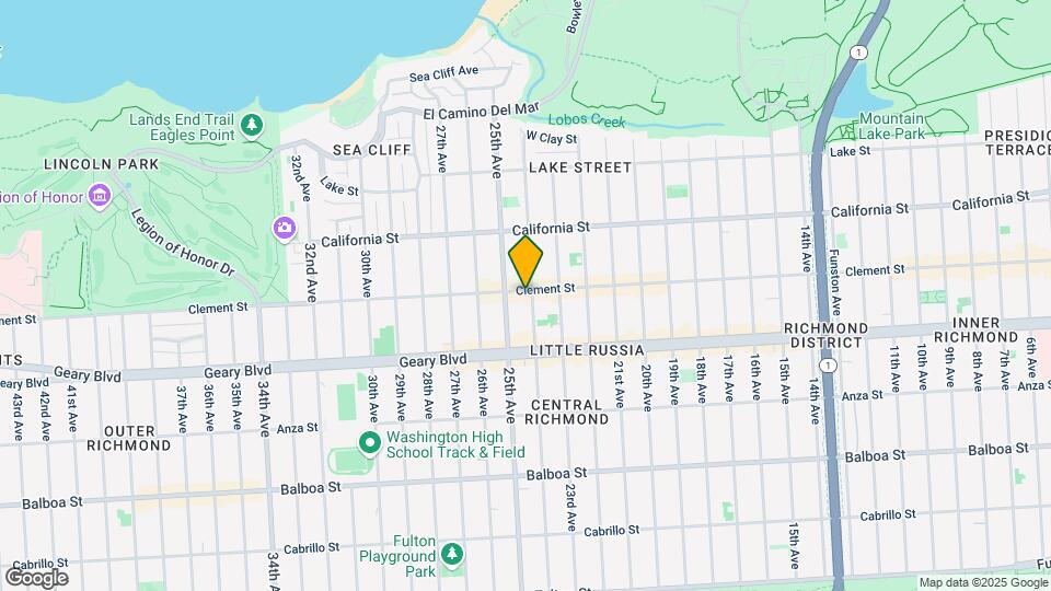 2311 Clement St, Unit 1311 Map and Location Details