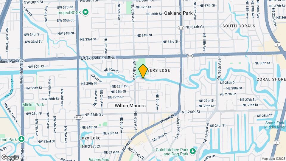 615-623 NE 29th Dr Mapa y Detalles de la Ubicación