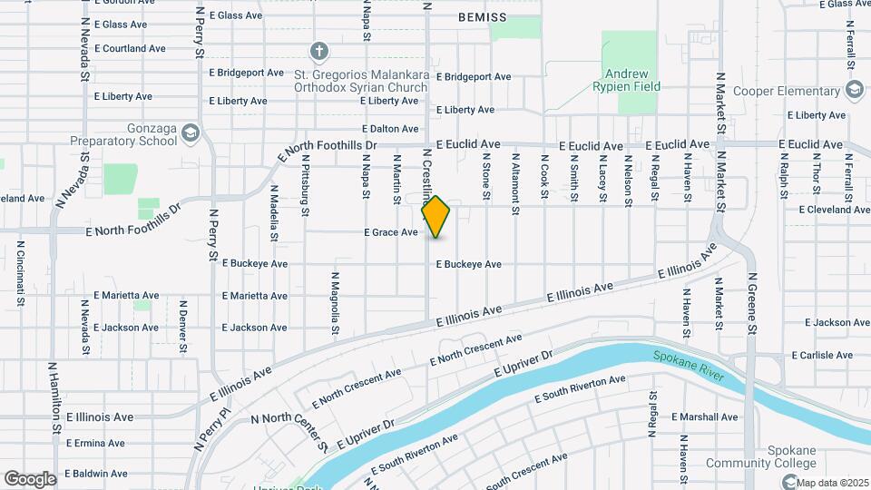 2718 N Crestline St Map and Location Details