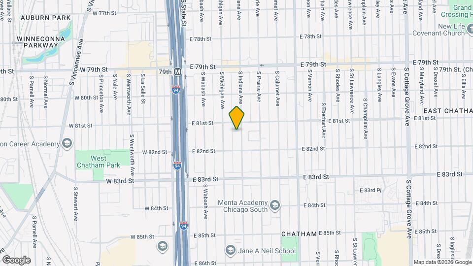 8122-8128 S Indiana Ave Map and Location Details