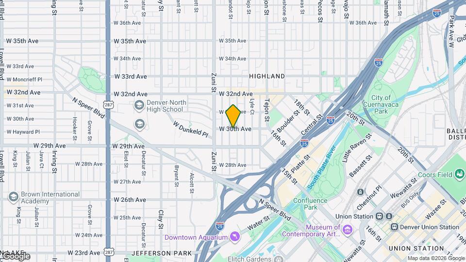 2234 W 30th Ave Map and Location Details