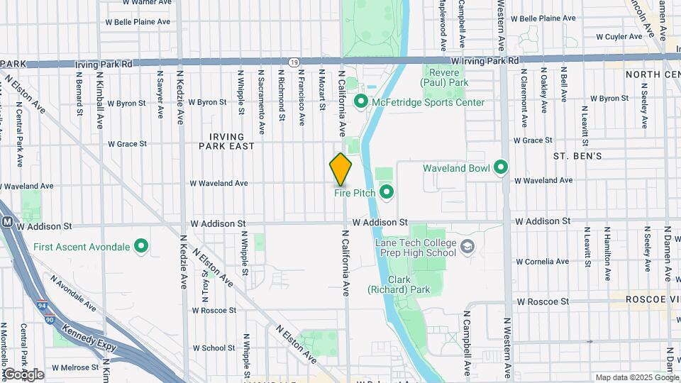 3640 N California Ave Map and Location Details