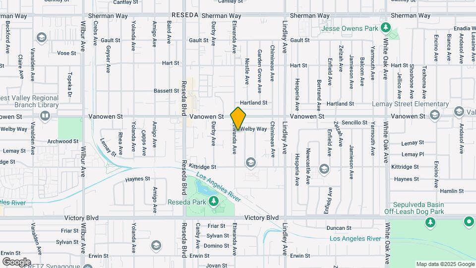 6716 Etiwanda Ave Map and Location Details