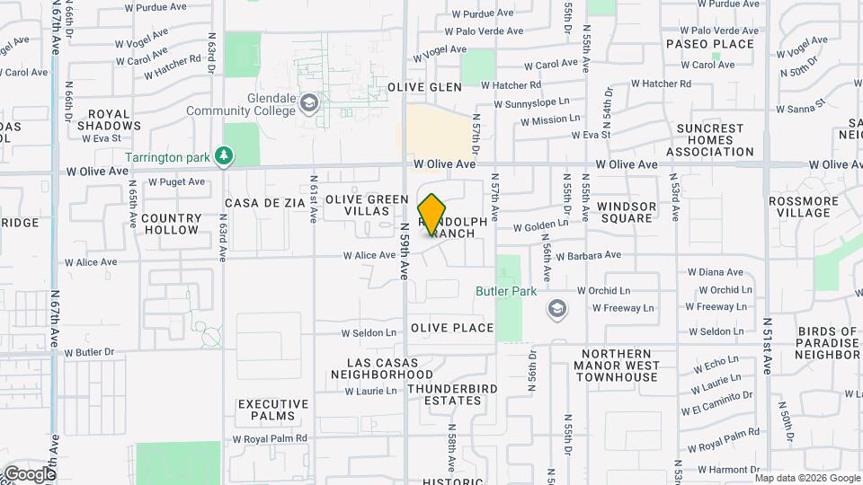 5814 W Alice Ave Map and Location Details