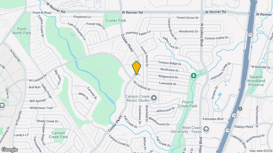 2626 Custer Pkwy Map and Location Details