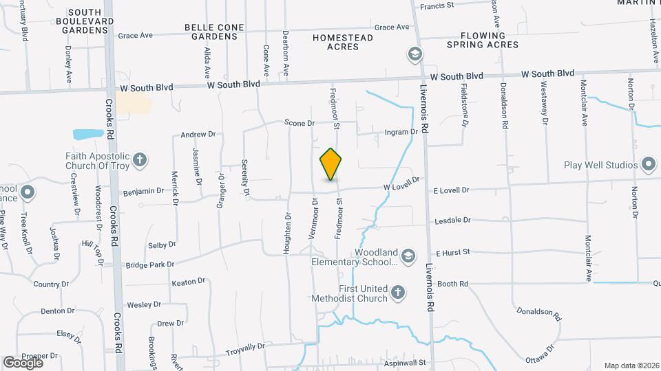 6805 Fredmoor St Map and Location Details
