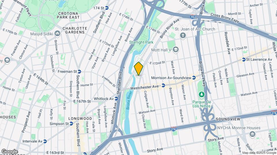 1241 Bronx River Ave Map and Location Details