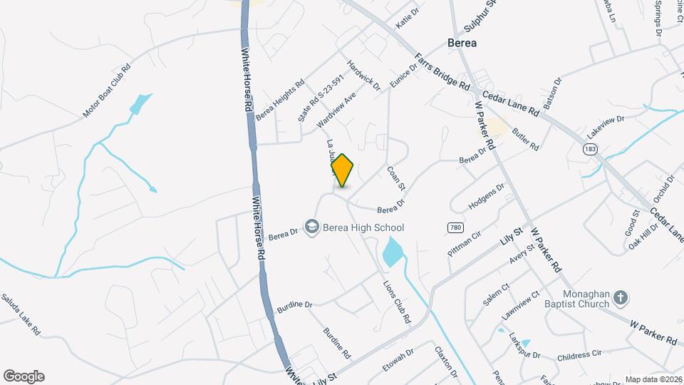 400 Berea Dr Map and Location Details