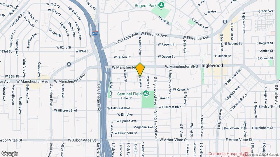 323 S Cedar Ave Map and Location Details