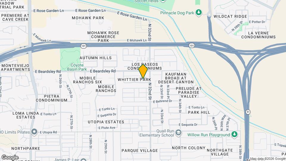 3142 E Wahalla Ln Map and Location Details