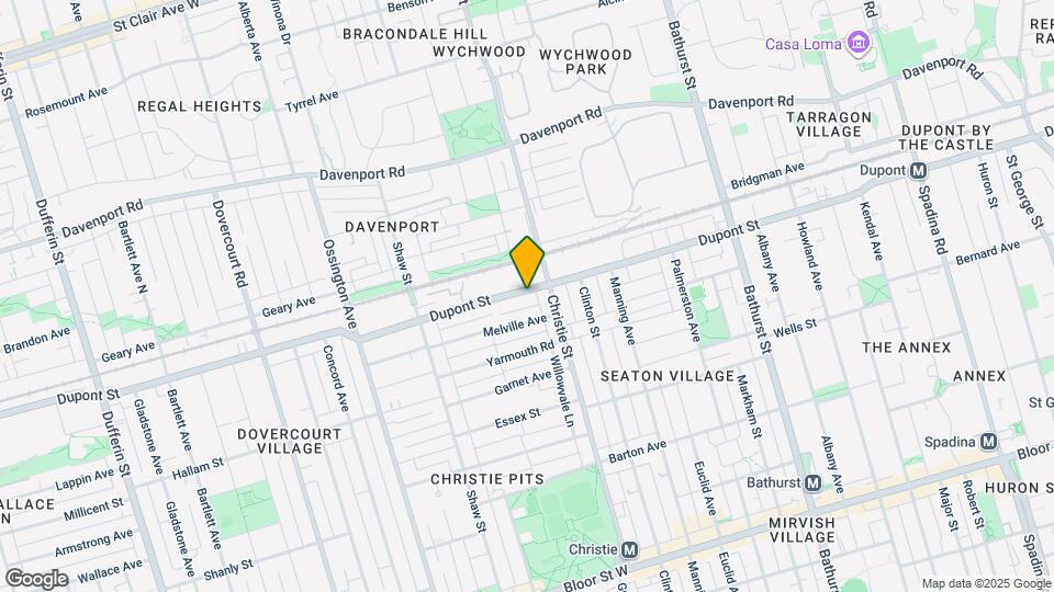 687 Dupont St Map and Location Details