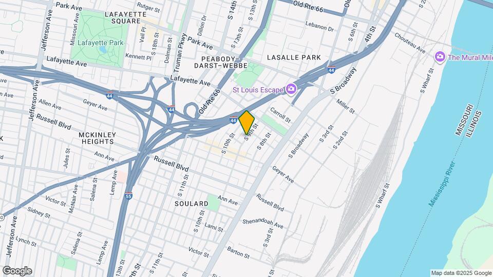 S. S 9th St Mapa y Detalles de la Ubicación