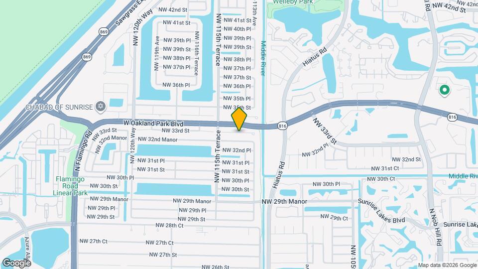 11386 NW 33rd St Map and Location Details