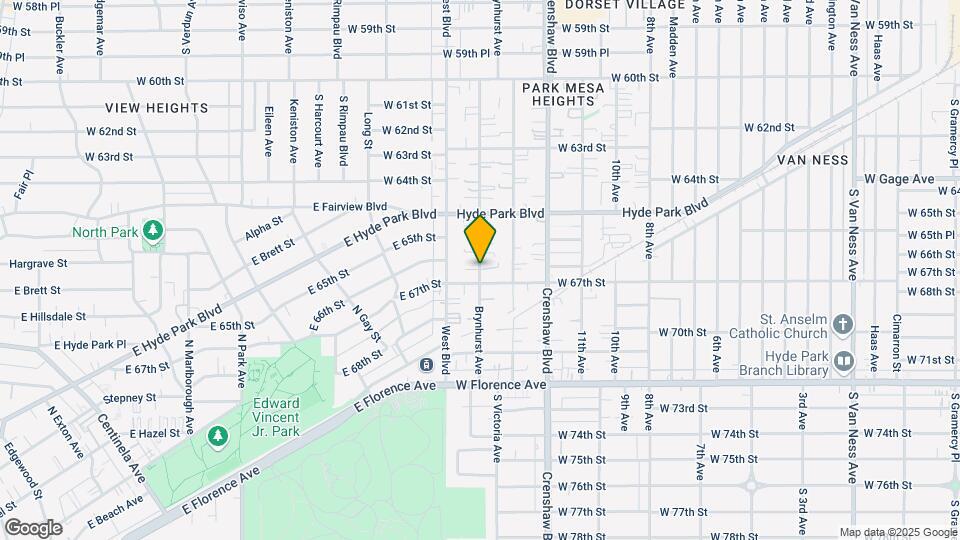6611 1/2 Brynhurst Ave, Unit 6611 Map and Location Details