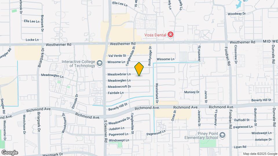 9526 Meadowglen Ln Map and Location Details