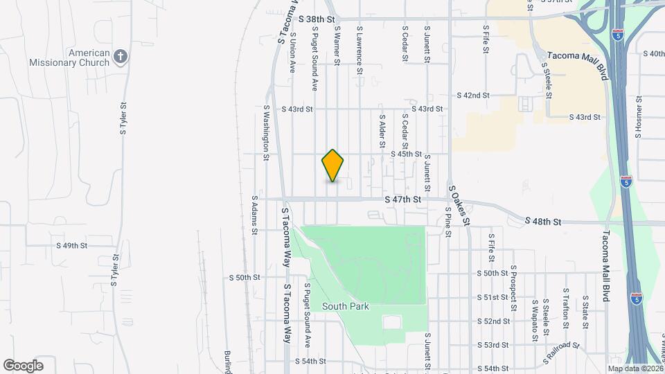 4538 S Warner St Map and Location Details