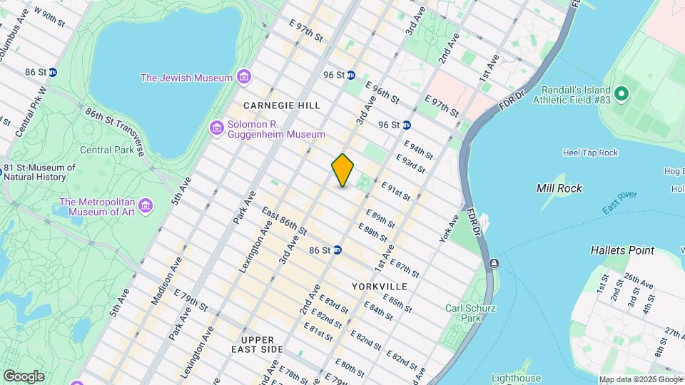 215 E 89th St Map and Location Details
