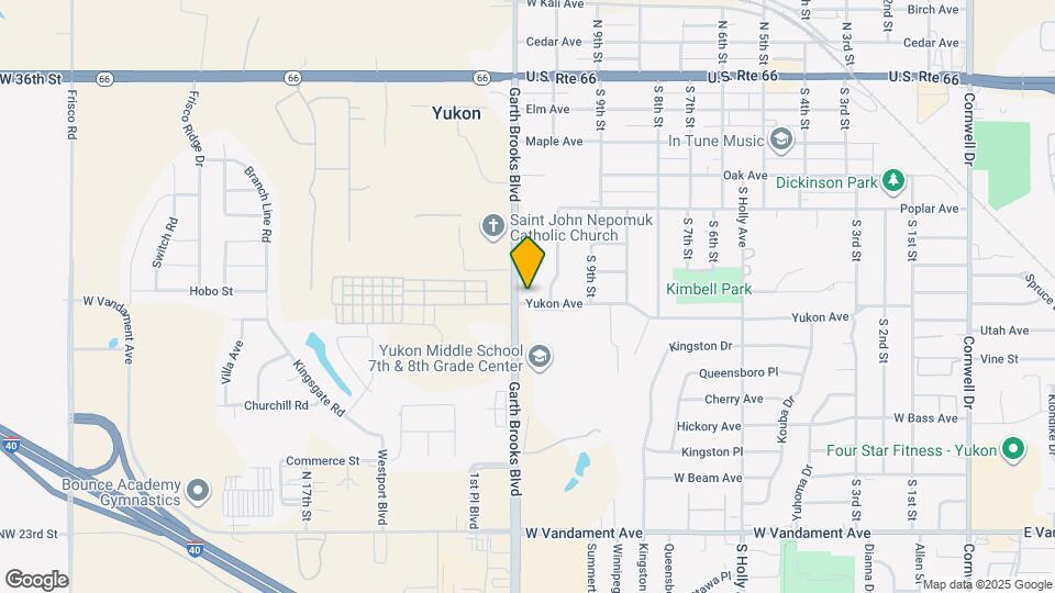 611 Garth Brooks Blvd Map and Location Details