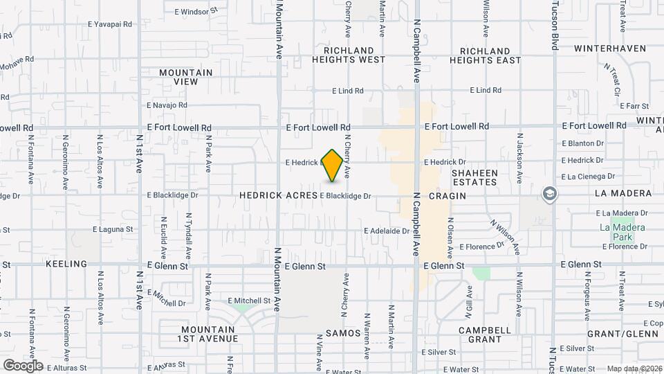 1509 E Blacklidge Dr Map and Location Details