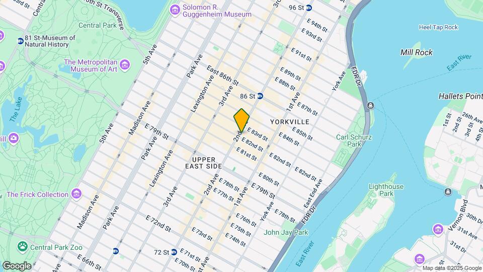 1584-1586 2nd Ave Mapa y Detalles de la Ubicación