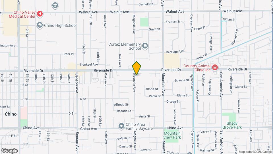 12943 Magnolia Ave Map and Location Details