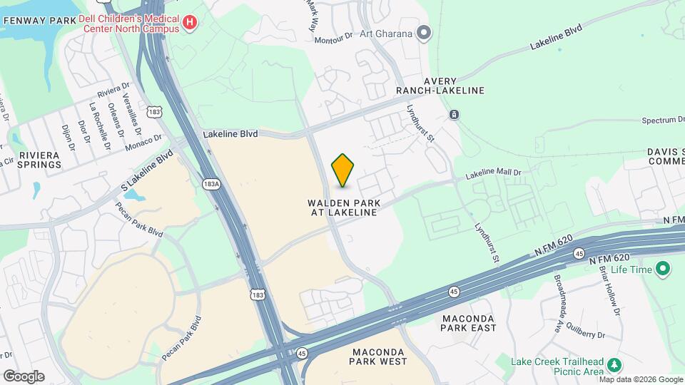 9725 N Lake Creek Pkwy, Unit A1 Mapa y Detalles de la Ubicación