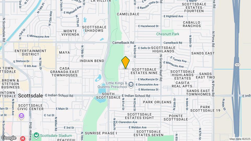 8103 E Glenrosa Ave Map and Location Details