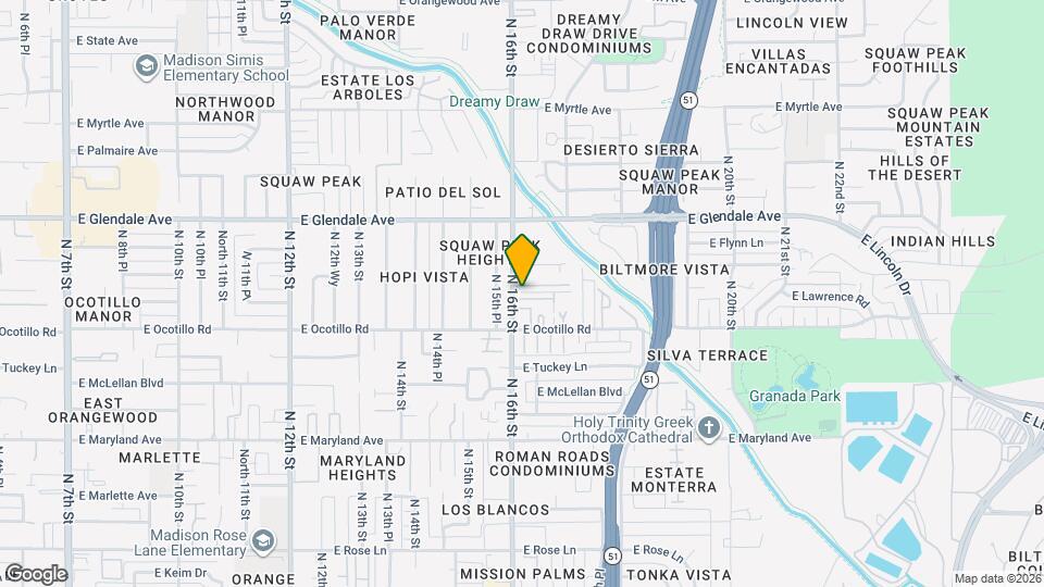 6735 N 16th St Map and Location Details