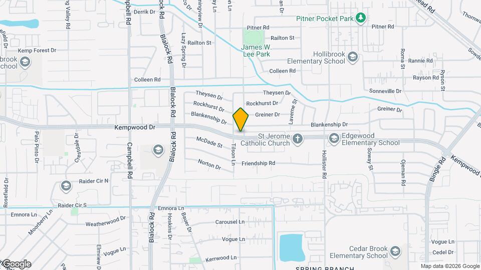9108 Kempwood Dr, Unit 9108 Mapa y Detalles de la Ubicación