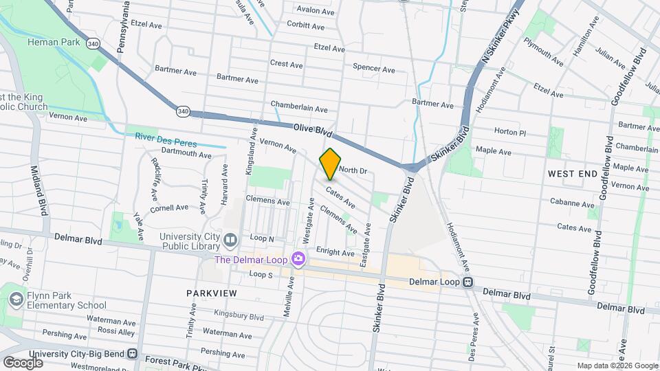 6409 Cates Ave Map and Location Details