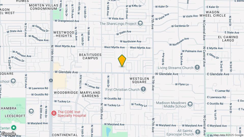 1100-& 1104 W Glendale Ave Mapa y Detalles de la Ubicación