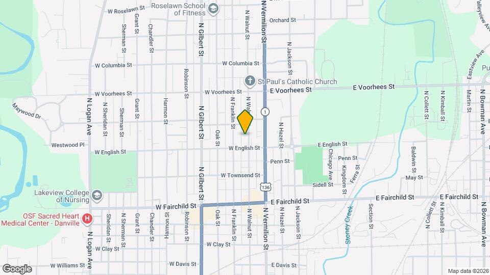 1124 N Walnut St Map and Location Details
