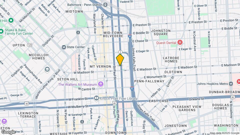 804 N Calvert St Map and Location Details