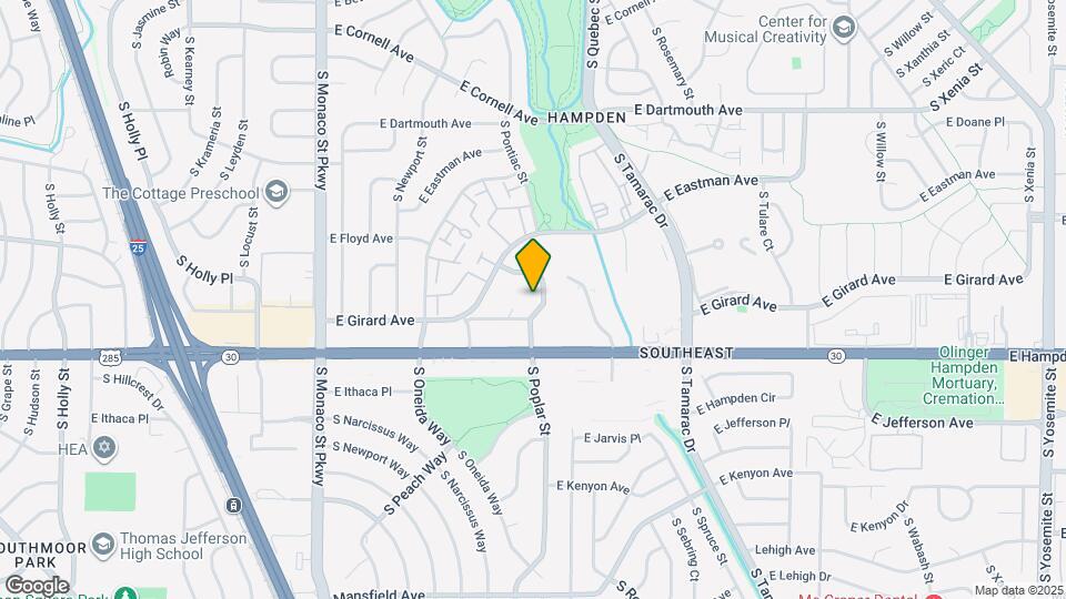 3465 S Poplar St Map and Location Details