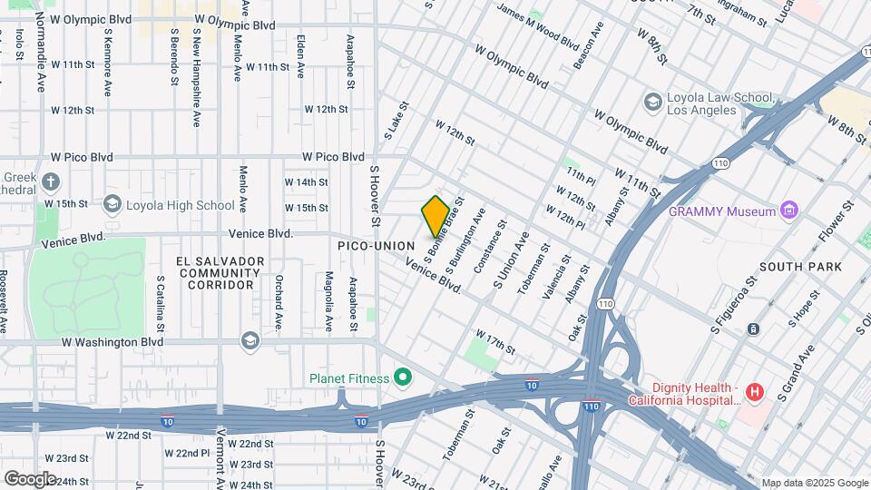 1421 S Bonnie Brae St, Unit 1419 and One Quarter Mapa y Detalles de la Ubicación