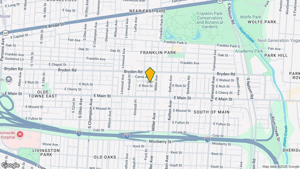 1426 E Rich St Mapa y Detalles de la Ubicación