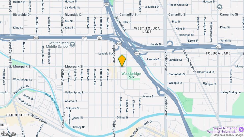 11332 Moorpark St Map and Location Details