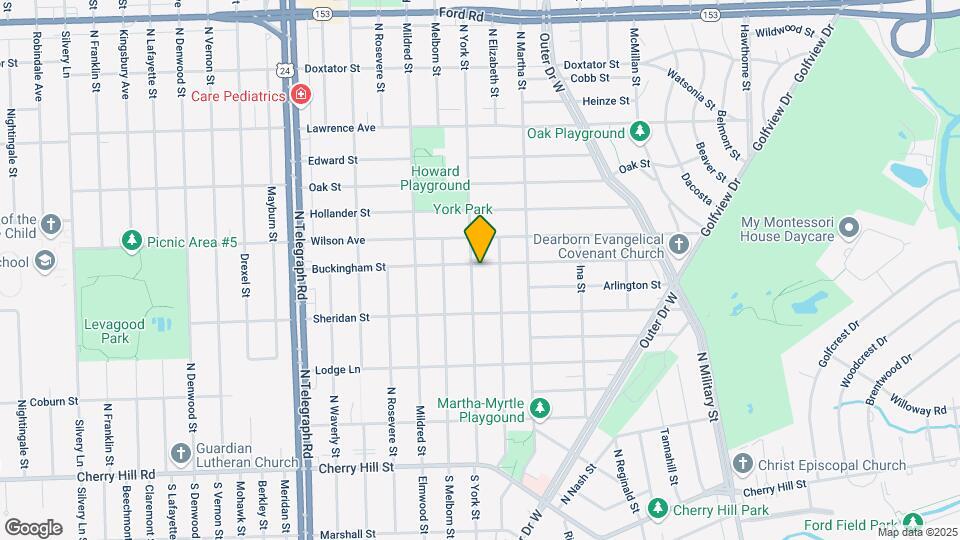 950 N York St Map and Location Details